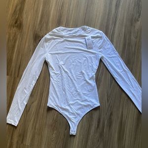 White long sleeve Abercrombie and Fitch bodysuit